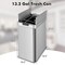 13.2 Gallon Slim Stainless Steel Motion Sensor Trash Can with Wing Lids Perfect for Kitchens or Offices